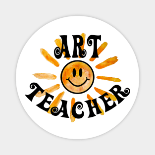 Art Teacher Happy Face Sunshine Gift Magnet